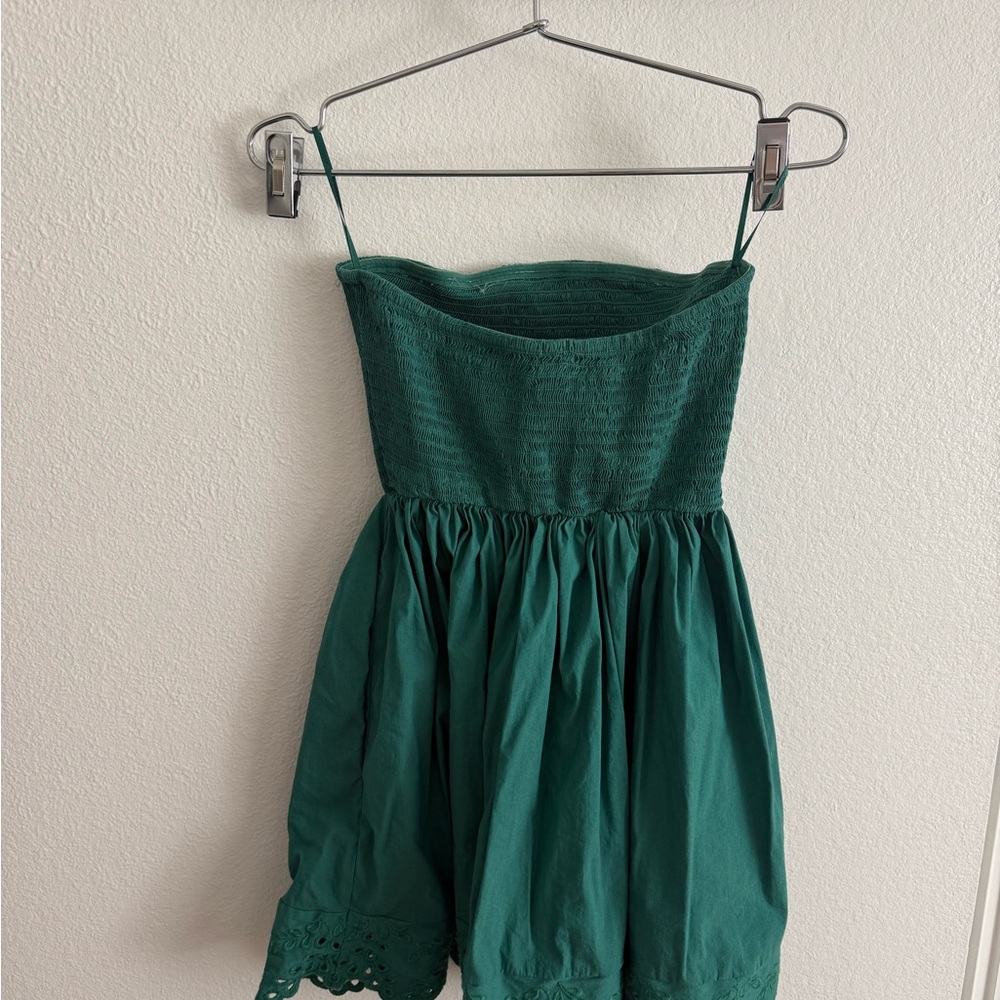 Free People Strapless Dress in Vibrant Green - Picture 4 of 5